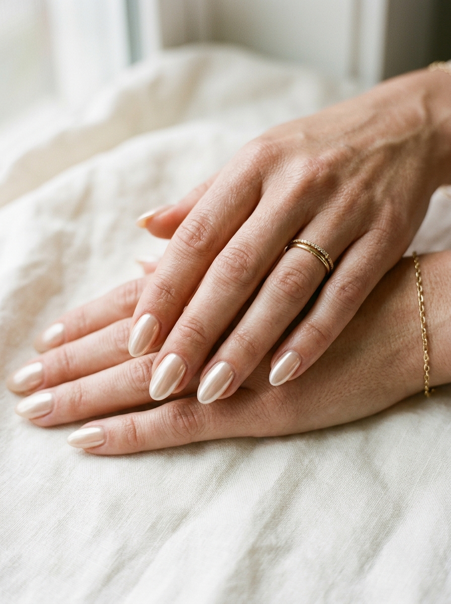 Soft Chrome Summer Nails